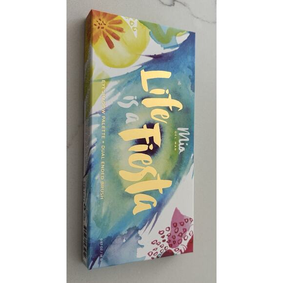 New Sealed Mia Del Mar Life Fiesta Eye Shadow Palette with Brush - Picture 4 of 5